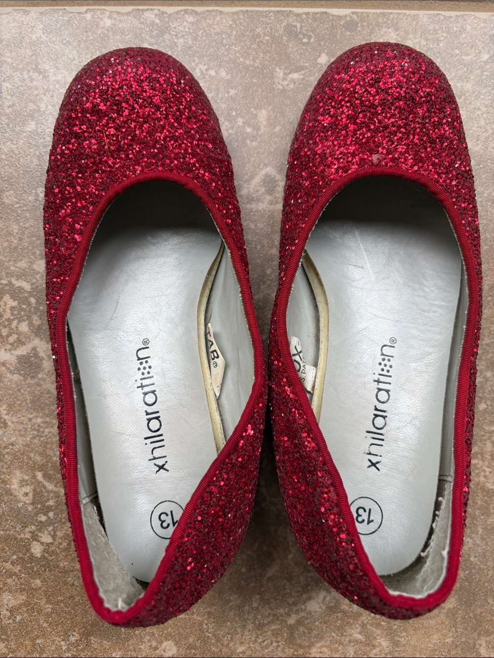 Ruby slippers for Dorothy costume or dress up